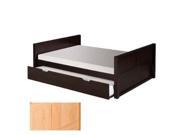 Full Size Panel Platform Bed with Trundle natural 29 1 4 H x 80 1 2 W x 57 1 2 D