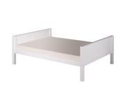 Camaflexi Full Size Platform Bed Panel Style White Finish