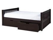Mission Platform Bed with Drawers Cappuccino 29 1 4 H x 80 1 2 W x 42 1 2 D