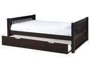 Mission Platform Bed with Trundle Cappuccino 29 1 4 H x 80 1 2 W x 42 1 2 D