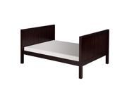 Camaflexi Full Size Platform Bed Tall with Drawers Panel Style Natural Finish