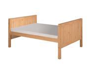 Camaflexi Full Size Platform Bed Tall Panel Style Natural Finish