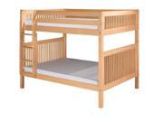 Camaflexi Full over Full Bunk Bed Mission Headboard Natural Finish