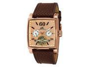 Mens 20 Jewel Automatic Multi Function Timepiece by Adee Kaye Rose tone Rose gold dial