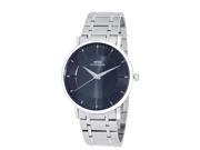 Mens Swiss All Stainless Steel Watch Design by Oniss Silver tone Black