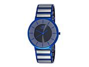 Mens Swiss Stainless Steel Tungsten Watch by Oniss Blue tone Gray