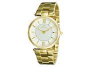 Oniss ON6021 Ladies Stainless Steel and Crystal Watch Gold tone White dial White Crystals