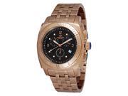 Oniss ON614 Mens Swiss Stainless Steel Sports Chronograph Watch Rose tone Black dial