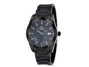 Oniss ON6019 Ladies Swiss Stainless Steel and Tungsten with Genuine Sapphire Gemstone Timepiece IP Black tone Black