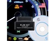 ELM327 Compatible Mini Black OBD 2 OBDII wireless Bluetooth Car Auto Diagnostic Code Reader Scan Tool *US Seller*