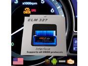 ELM327 Compatible Mini Blue OBD 2 OBDII wireless Bluetooth Car Auto Diagnostic Code Reader Scan Tool Retail Packaging *US Seller*