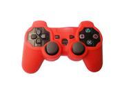 Red Protective Silicone Gel Soft Skin Case Cover Pouch for Sony PS2 PS3 Controller