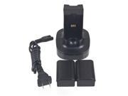 Black Universal Quick Battery Charger 2 Batteries for Microsoft Xbox 360 Wireless Controller
