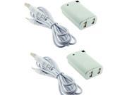 2 x USB Charger Cable Rechargeable Battery Pack for Xbox 360 Wireless Controller