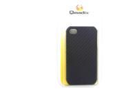 Qmadix Snap On Cover for Apple iPhone 4 1 Pack Retail Packaging Black Carbon Fiber