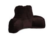 Majestic Home Goods Dark Brown Faux Suede Reading Pillow