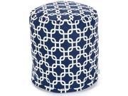 Majestic Home Goods Navy Blue Links Small Pouf