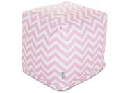 Majestic Home Goods Baby Pink Chevron Small Cube