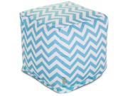 Majestic Home Goods Tiffany Blue Chevron Small Cube