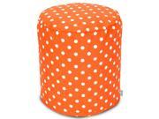 Majestic Home Goods Tangerine Small Polka Dot Small Pouf
