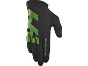 SixSixOne Comp Full Finger Glove Black Green MD Medium