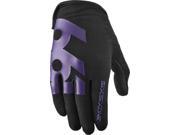 SixSixOne Comp Full Finger Glove Black Purple LG Large