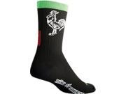 SockGuy SGX Sriracha Cycling Socks Black LG XL