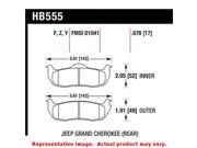 Hawk HB555Y.678 Hawk Truck SUV Brake Pads Fits INFINITI 2004 2010 QX56 Posit