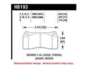 Hawk DTC Dynamic Torque Control Brake Pads HB193U.610 Fits UNIVERSAL 0 0 NO