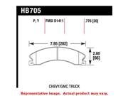 Hawk HB705P.776 Hawk Truck SUV Brake Pads Fits CHEVROLET 2008 2014 EXPRESS 35