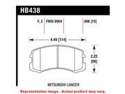Hawk HPS Brake Pads HB438F.606 DS Fits:MITSUBISHI 2002 - 2004 LANCER LS L4 2.0 Hawk HPS Brake Pads HB438F.606 DS Fits:MITSUBISHI 2002 - 2004 LANCER LS L4 2.0