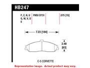 Hawk HB247N.575 Hawk 'Performance Street' Brake Pads Fits:CADILLAC 2004 - 2008 Hawk HB247N.575 Hawk 'Performance Street' Brake Pads Fits:CADILLAC 2004 - 2008