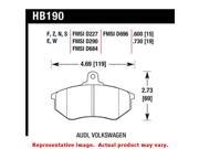 Hawk HP Plus Brake Pads HB190N.600 DS Fits:AUDI 1984 - 1985 4000 QUATTRO Posi Hawk HP Plus Brake Pads HB190N.600 DS Fits:AUDI 1984 - 1985 4000 QUATTRO Posi
