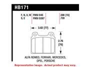 Hawk HPS Brake Pads HB171F.590 DS Fits:ALFA ROMEO 1969 - 1972 BERLINA Positio Hawk HPS Brake Pads HB171F.590 DS Fits:ALFA ROMEO 1969 - 1972 BERLINA Positio