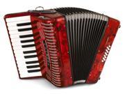 Hohner Hohnica Piano Accordion 1303 RED 26 Keys 12 Bass Case Straps NEW