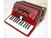 Hohner Hohnica Piano Accordion 1304 RED 26 Keys 48 Bass Case Straps NEW