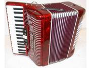 Hohner Hohnica Piano Accordion 1305 RED 34 Keys 72 Bass Case Straps NEW