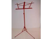 Strukture Folding Music Stand w Carrying Bag Durable Adjustable Red SMS1RD