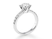 0.70 Carat Round Diamond Solitaire Engagement Ring in 14k white gold IJ I1 I2