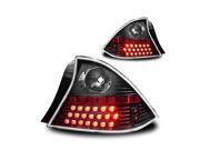 2001-2003 Honda Civic 2Dr LED Tail Light - Black/Clear 2001-2003 Honda Civic 2Dr LED Tail Light - Black/Clear