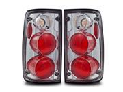 89 95 Toyota Pick Up Altezza Tail Lights Chrome Clear Rear Lamps PAIR