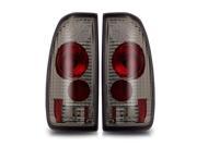 97 03 Ford F 150 Tail Lights Style Side Chrome Housing Smoke Lens Tail Lamp PAIR