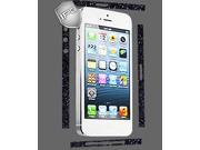 IPG iPhone 5 BLACK GLITTER Skin SIDES Protector Shield Cover Bumper Frame Guard