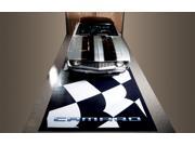 7.5 x 17 Smooth Imaged G Floor 75 Mill Waiving Checkerboard Pattern and Camaro Logo