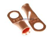 The Install Bay CUR438 Copper Non Insulated Tubular Lug 4 Gauge 3 8 Ring Terminal 25 pack