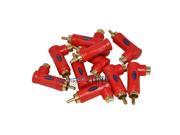 Xscorpion RAL R Red Long RCA Male to Female 90 Degrees Elbow Adapter 10 pack