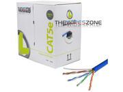 CAT5E UTP Blue Solid Wire Bulk Ethernet LAN Network RJ45 CCA 24 AWG 1000 Cable