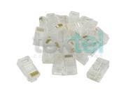 Ethernet Gold Plated Network Connector RJ45 8P8C CAT5E Modular Plug 100 pack