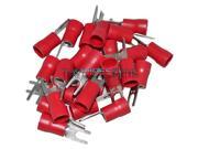 The Install Bay RVST88 Red Vinyl 8 Gauge 8 Spade Terminal Connector 25 pack
