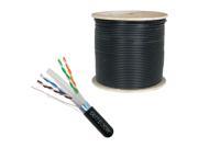 CAT6 CMXT Direct Burial LLDPE Shielded 23 AWG Waterproof Black 1000 Feet Cable